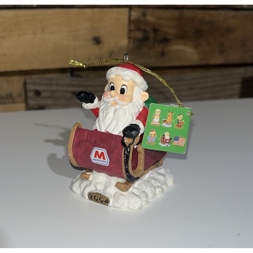 Marathon Limited Edition 2004 Series 4 Vintage Santa Christmas Ornament 5 Of 6